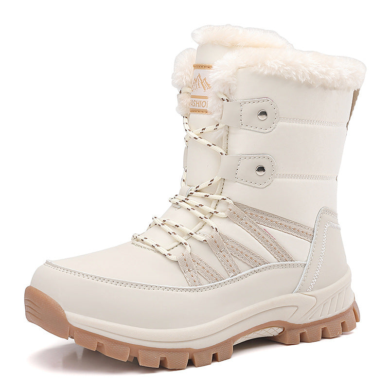 Damen isolierte Winterstiefel mit rutschfester Sohle und kuscheligem Innenfutter Drune