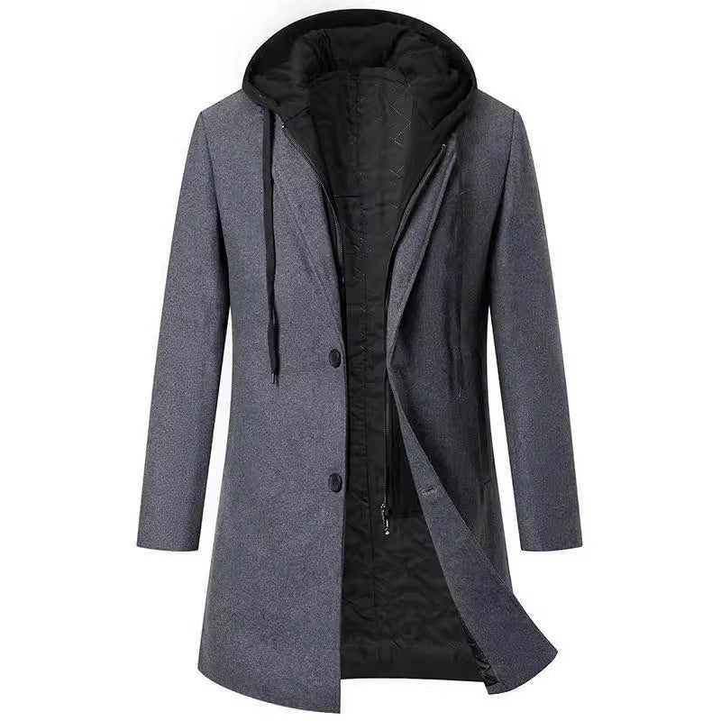 Damen modischer Parka mit abnehmbarer Kapuze Drune