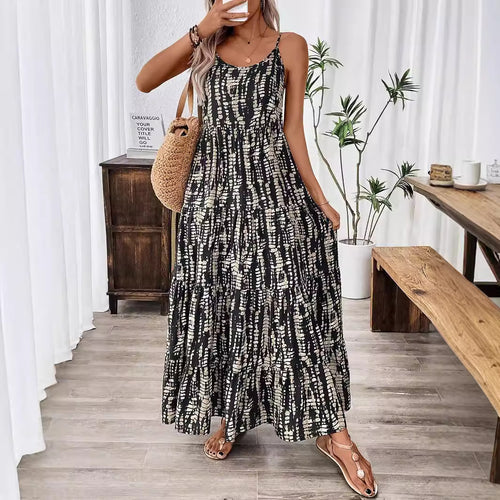 Damen Maxikleid mit elegantem Schnitt und fließendem Stoff Drune