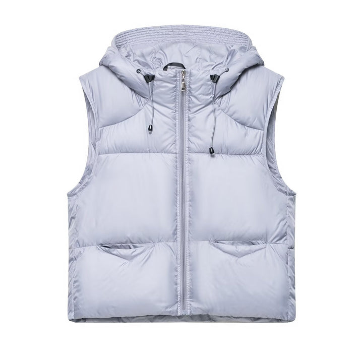 Damen Steppweste mit Kapuze und praktischen Taschen Drune