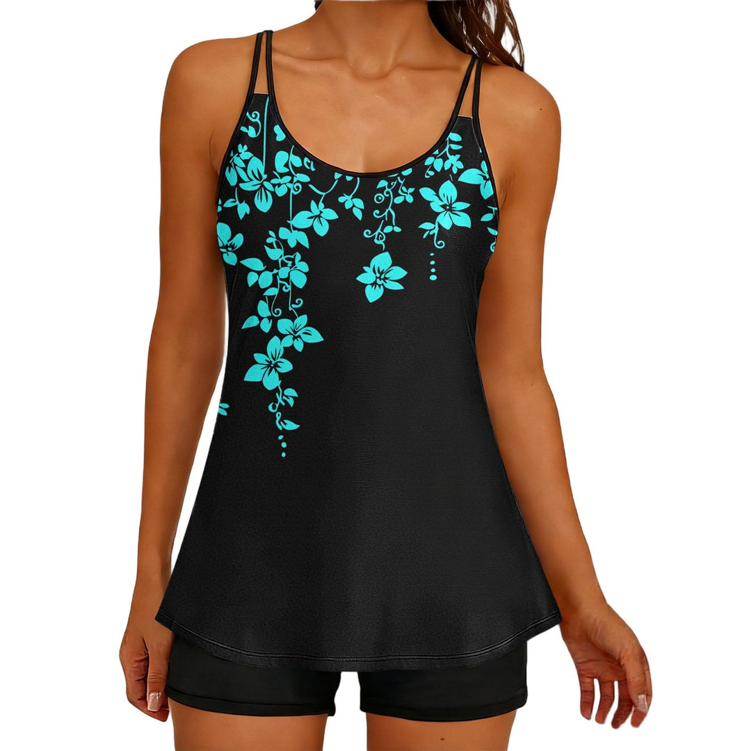 Damen Sportliches Tankini-Oberteil mit elegantem Floral-Design Drune
