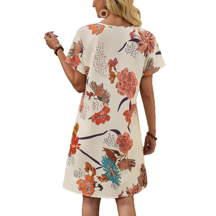 Damen leichtes Freizeitkleid mit floralem Design Drune