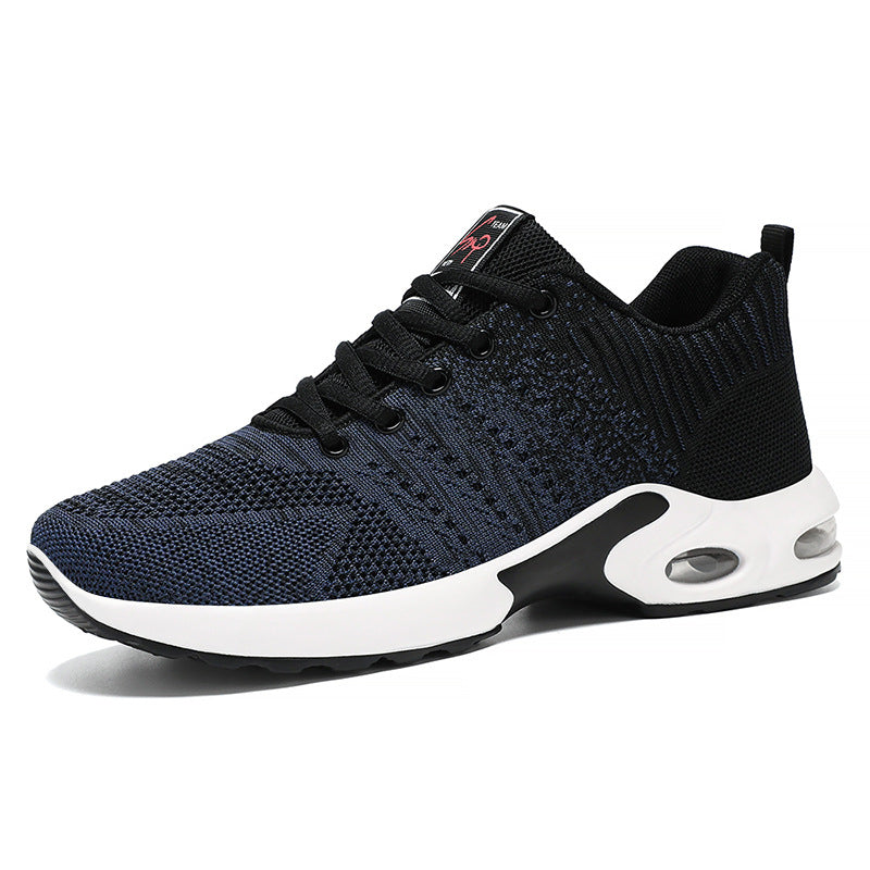 Herren nan leichter Strick-Running-Sneaker mit gepolsterter Fersenstütze und sichtbarer Luftkissen-Zwischensohle Drune