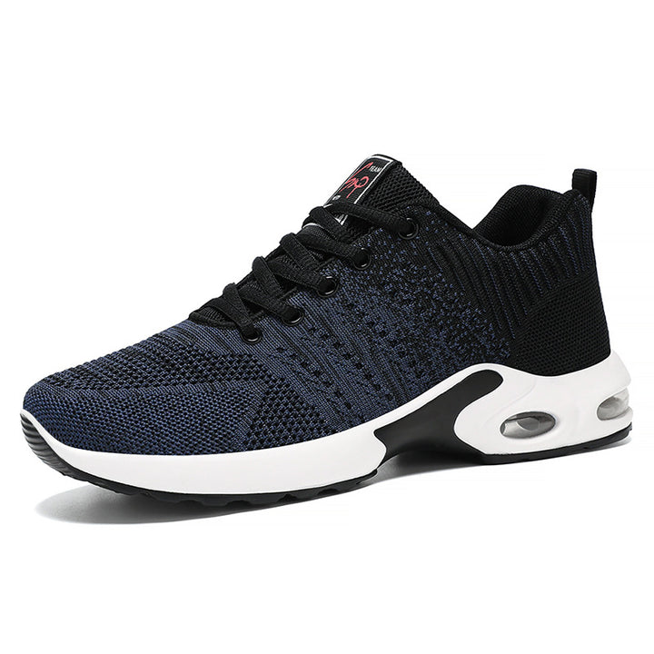 Herren nan leichter Strick-Running-Sneaker mit gepolsterter Fersenstütze und sichtbarer Luftkissen-Zwischensohle Drune
