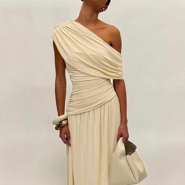 Damen Elegantes Wickel-Maxikleid mit asymmetrischem Schnitt und hochwertigem Jersey Drune