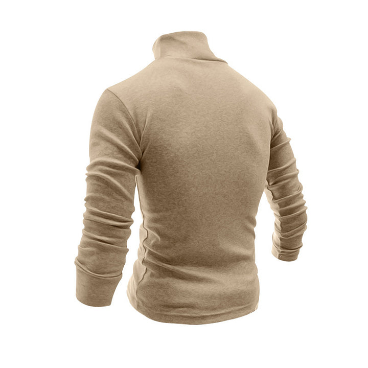 Herren Eleganter Rollkragenpullover aus weichem Strickstoff Drune