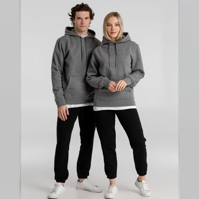 Unisex nan minimalistischer Heavyweight Kapuzenpullover aus French‑Terry mit verdeckter Kängurutasche und schmaler Silhouette Drune