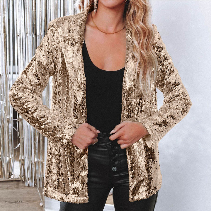 Damen Glitzernde Blazerjacke mit glamourosen Pailletten Drune