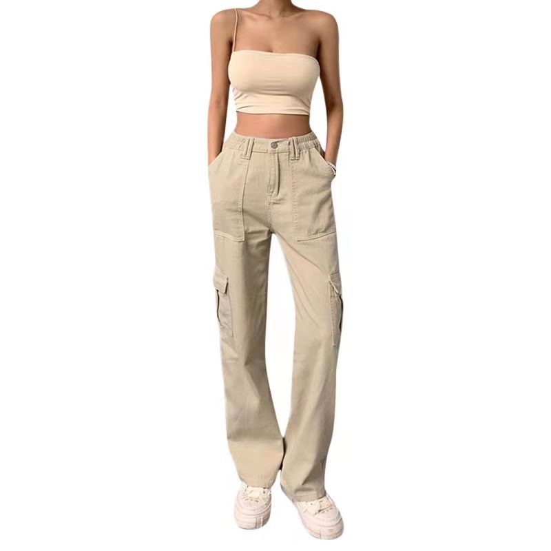 Damen Cargo-Hose mit lässigem Schnitt und praktischen Seitentaschen Drune