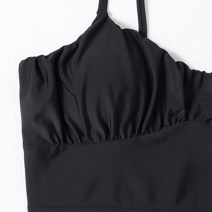 Damen Sport-Bikinioberteil mit verstellbaren Trägern und gerafftem Design Drune