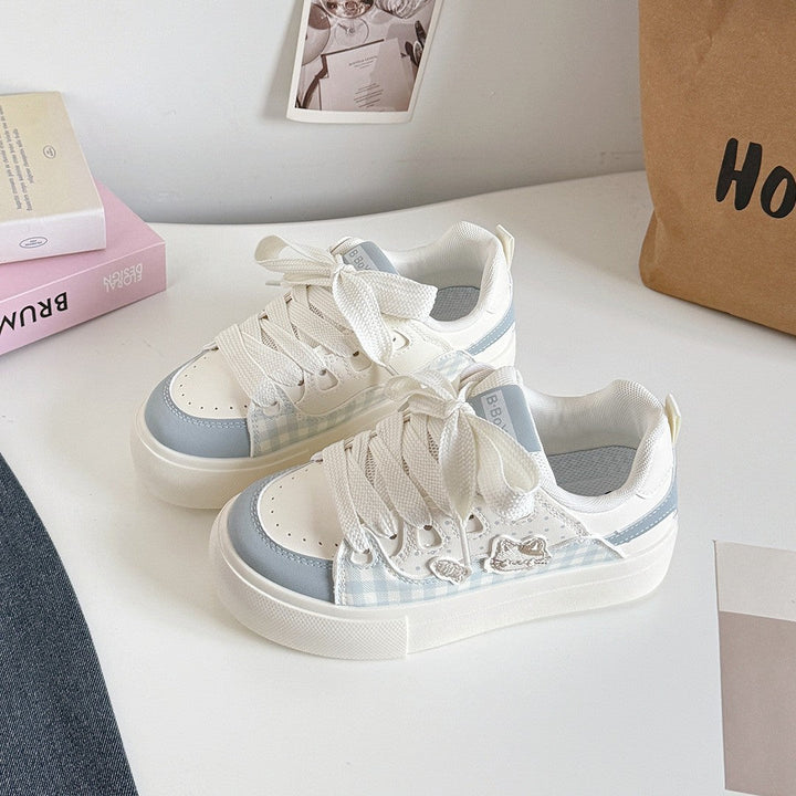 Damen Sneakers mit modischem Karomuster und komfortabler Sohle Drune