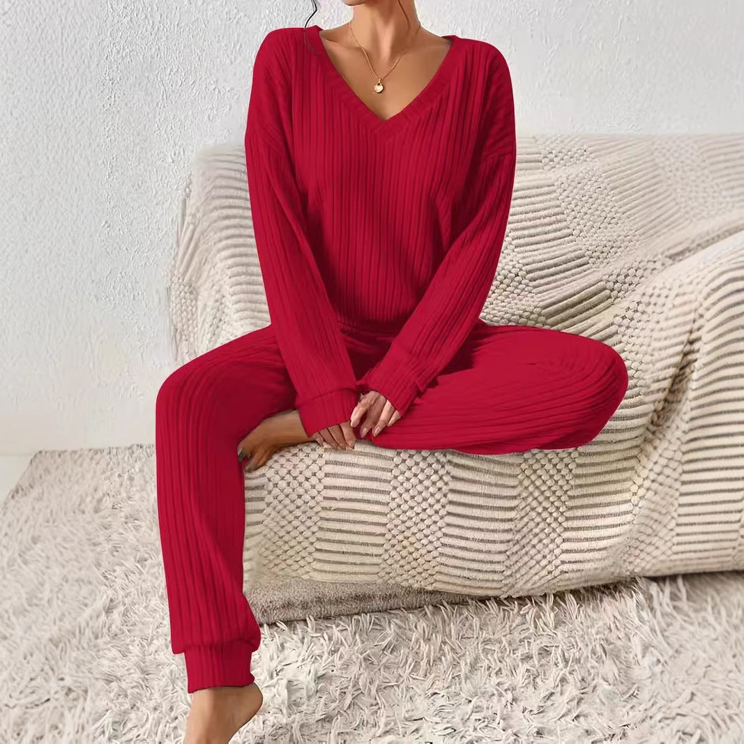 Damen Loungewear Set aus Rippstrick Drune