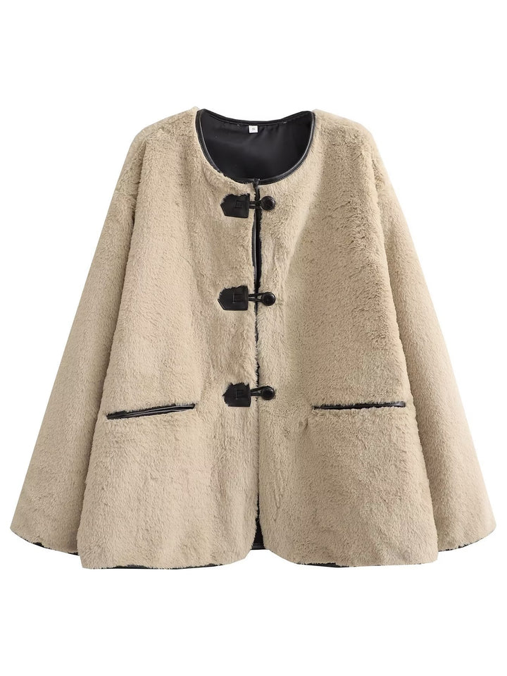 Damen Fleecejacke mit modernen Knopfdetails und seitlichen Eingrifftaschen Drune