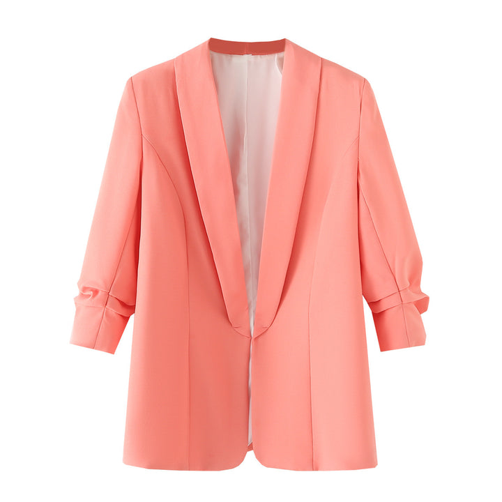 Damen Oversize Blazer ohne Verschluss Drune