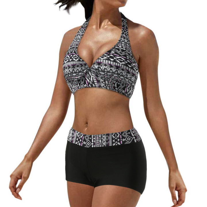 Damen Sportlicher Bikini mit hoch geschnittenem Unterteil Drune