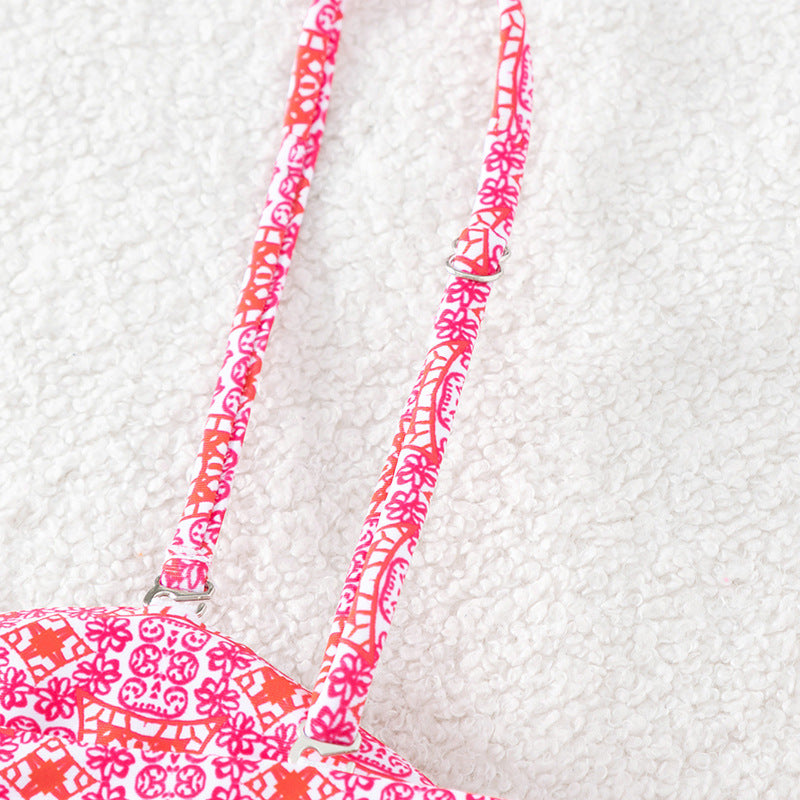 Damen Bandeau-Bikini mit dekorativem Knoten und verspielten Bindebändern Drune