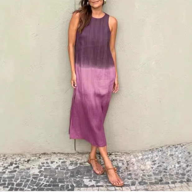 Damen Elegantes Ärmelloses Maxikleid Drune