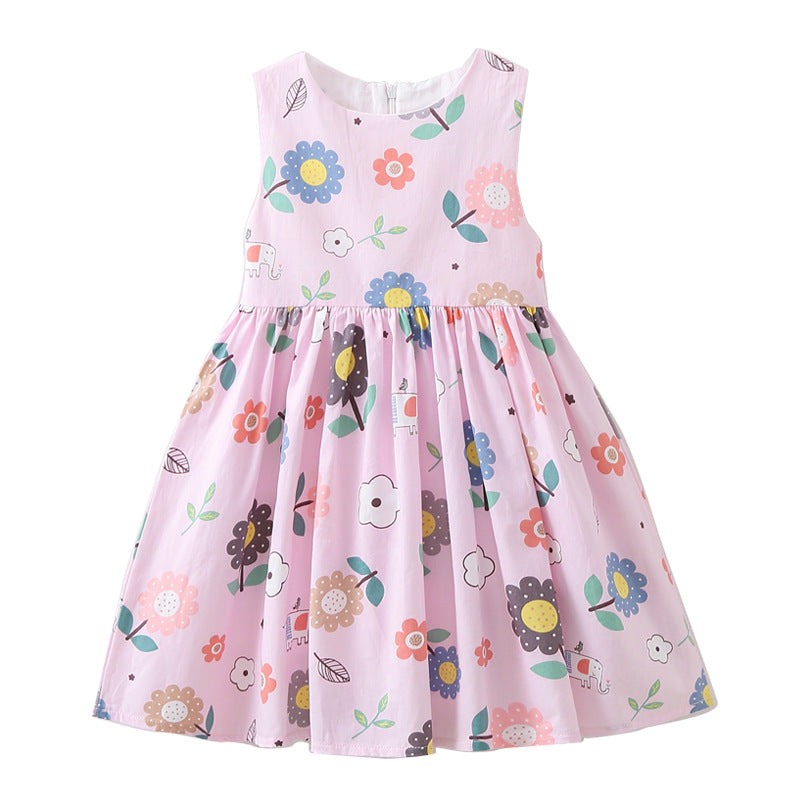 Mädchen Sommerkleid mit buntem Blumendruck Drune
