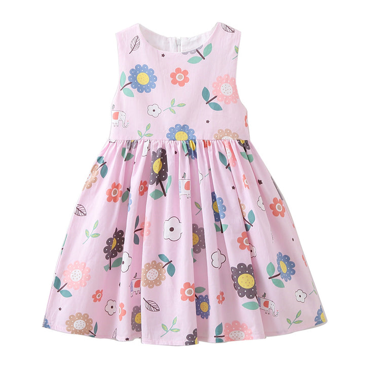 Mädchen Sommerkleid mit buntem Blumendruck Drune