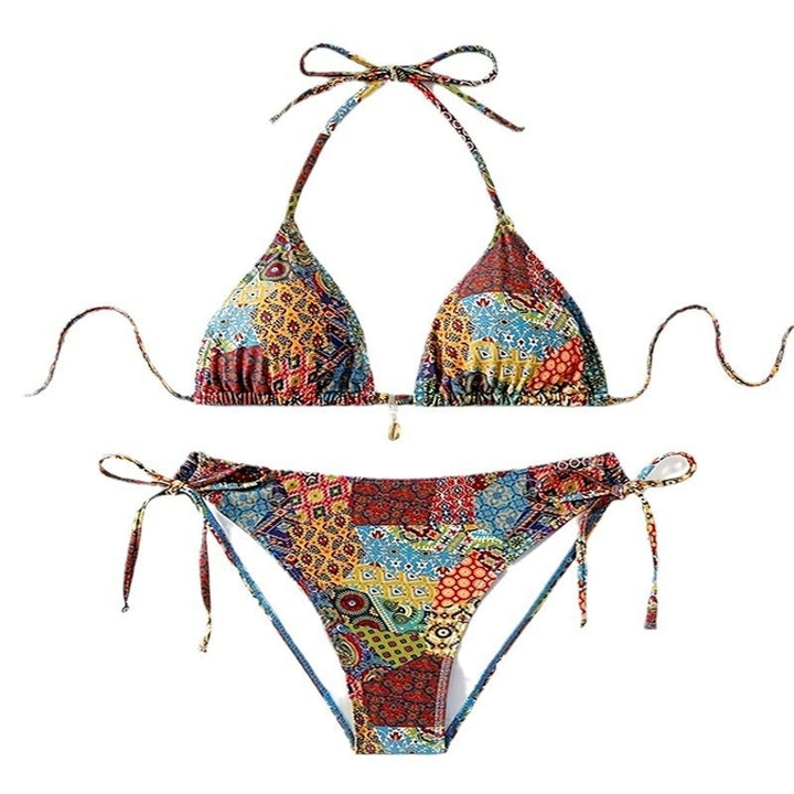 Damen Triangel-Bikini-Set mit dekorativen Quasten Drune