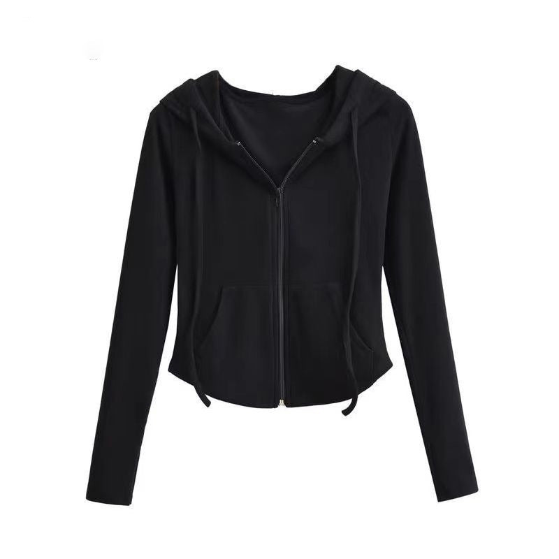 Damen modischer Kapuzenpullover mit praktischem Reißverschluss Drune
