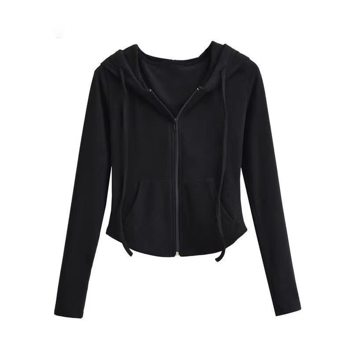 Damen modischer Kapuzenpullover mit praktischem Reißverschluss Drune