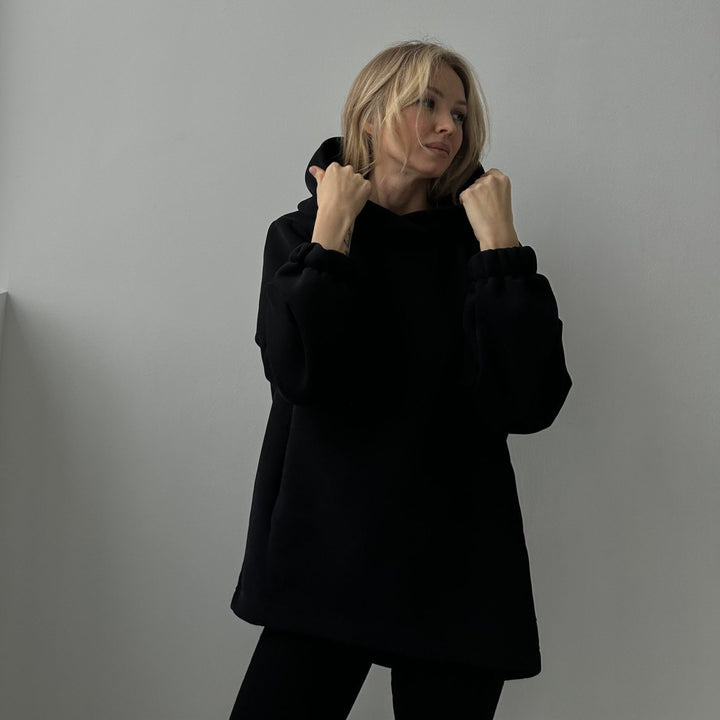Damen Kapuzenpullover mit kreativem Details und legerem Schnitt Drune