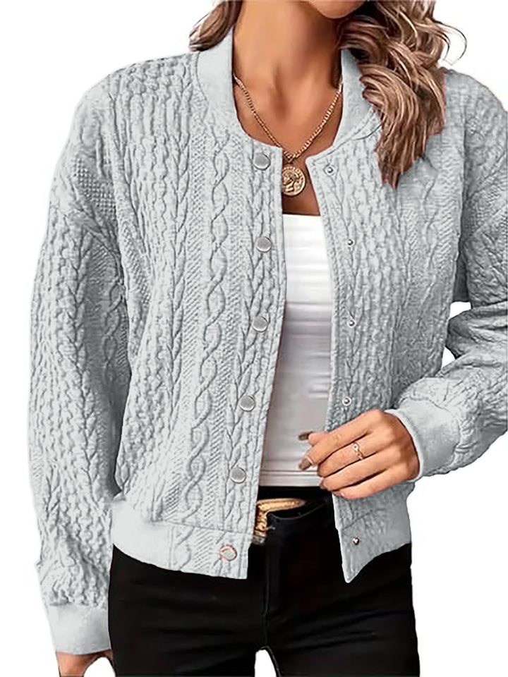 Damen Strickjacke mit strukturierter Oberfläche und Knopfverschluss Drune