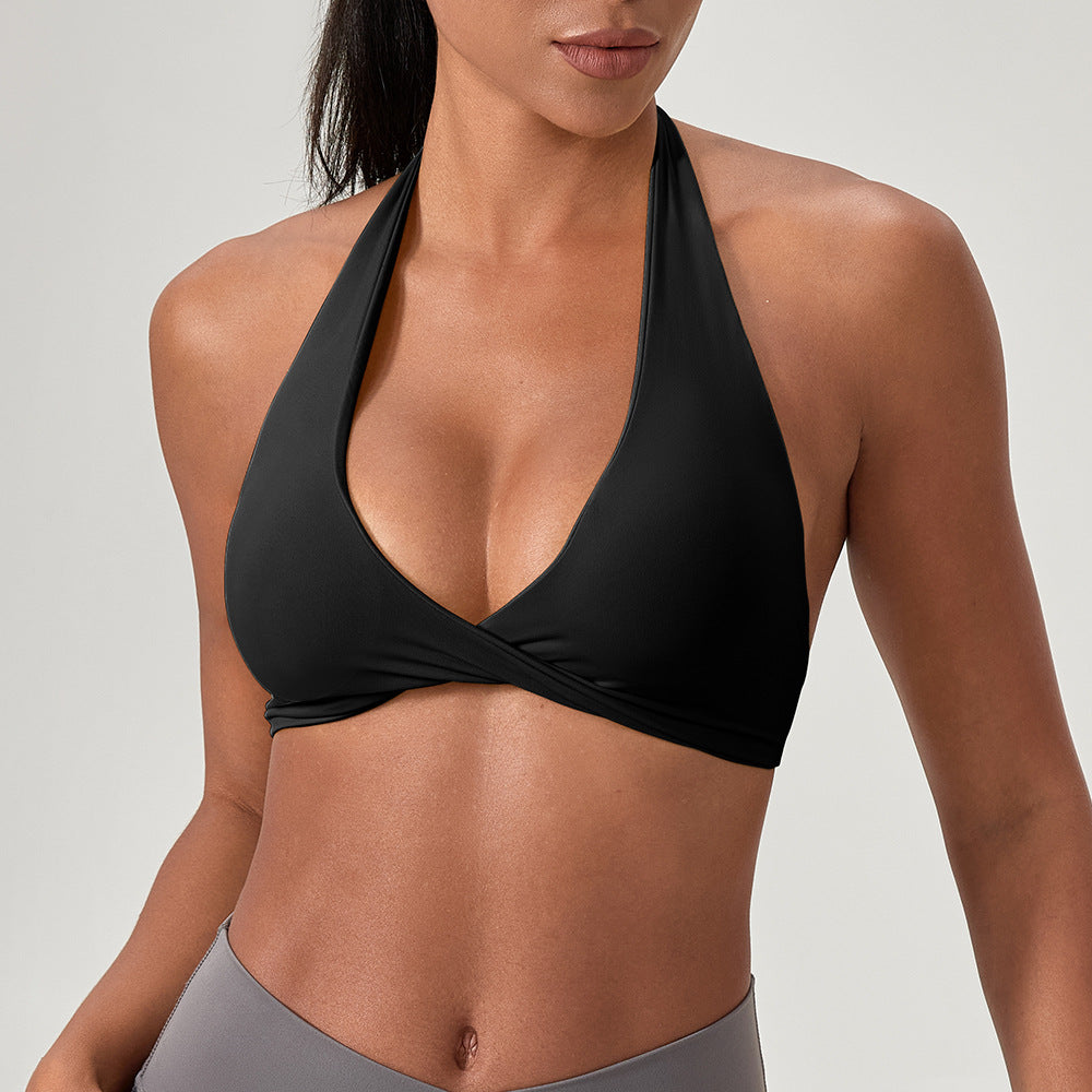 Damen Sportlicher Triangel-Bikini Oberteil mit Verstellbaren Trägern und Nahtlosem Design Drune