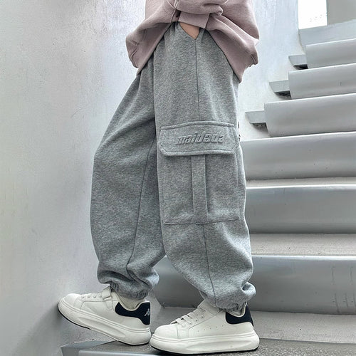 Damen bequeme Cargo-Sweatpants mit praktischen Taschen Drune
