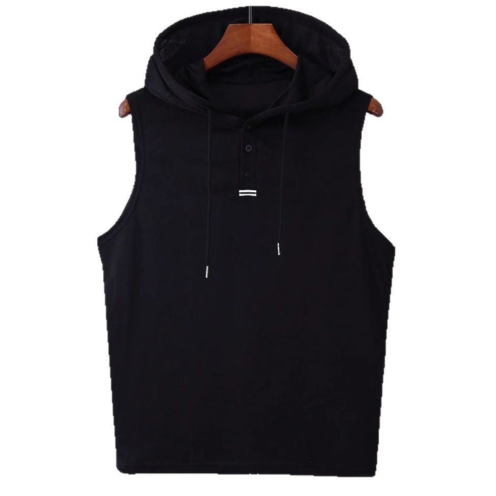 Herren ärmelloses Hoodie-Shirt mit strukturierter Oberfläche Drune