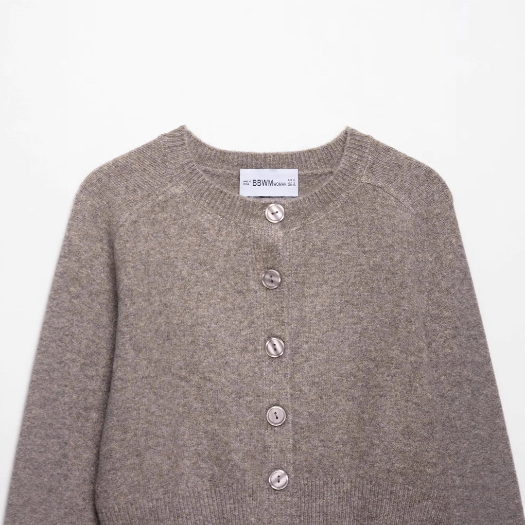 Damen Grobe Strickjacke Drune