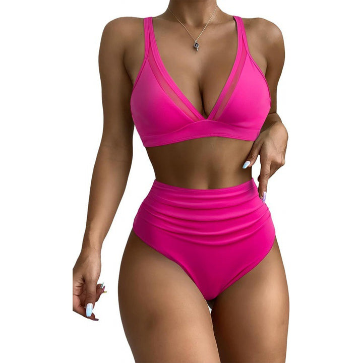 Damen Bikini-Set mit modischem Animalprint und Bicolor-Design Drune