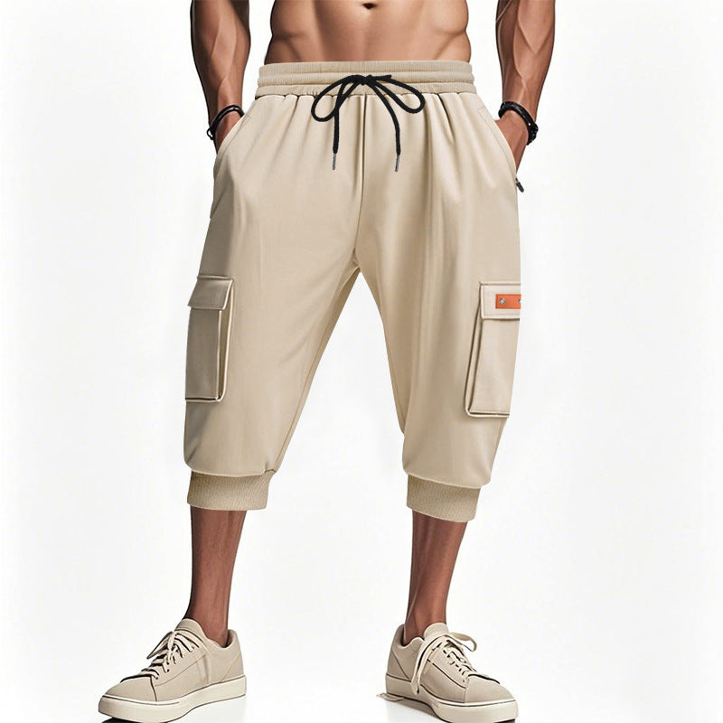 Herren modische Cargo-Shorts mit praktischen Seitentaschen und elastischem Bund Drune