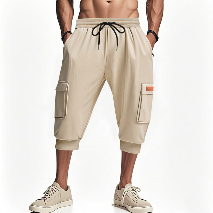 Herren modische Cargo-Shorts mit praktischen Seitentaschen und elastischem Bund Drune