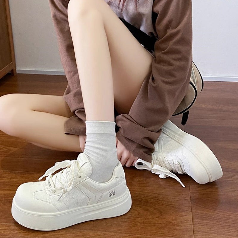 Damen Komfortable Sneaker mit dicker Sohle und atmungsaktivem Obermaterial Drune