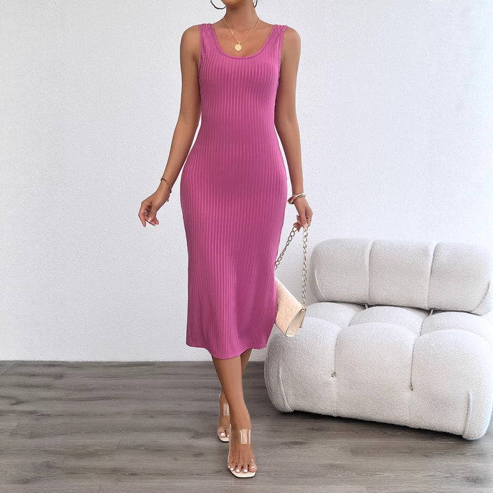 Damen Rippstrick-Midikleid mit figurbetontem Schnitt und bequemem Tragekomfort Drune