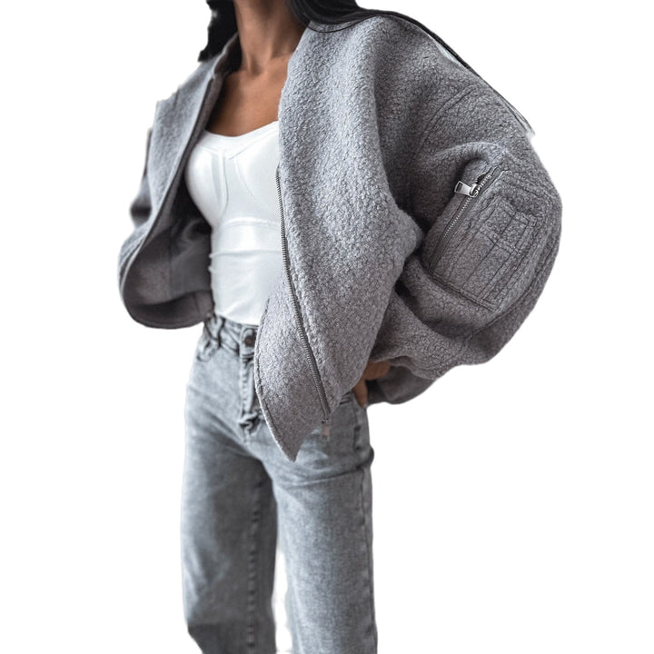 Damen kuschelige Fleecejacke mit innovativem Schnitt Drune