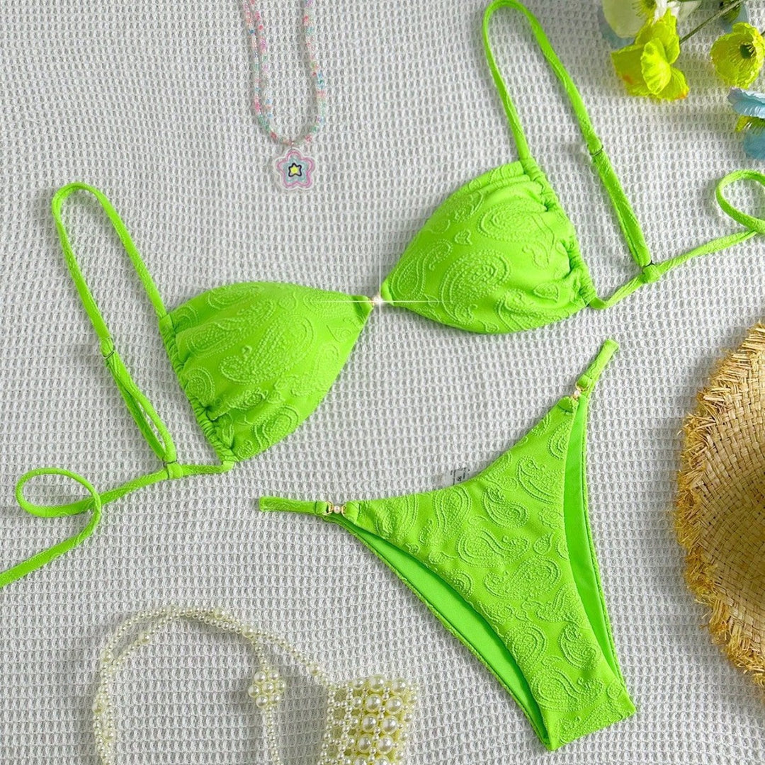 Damen Triangel-Bikini mit filigranem Paisleydruck Drune