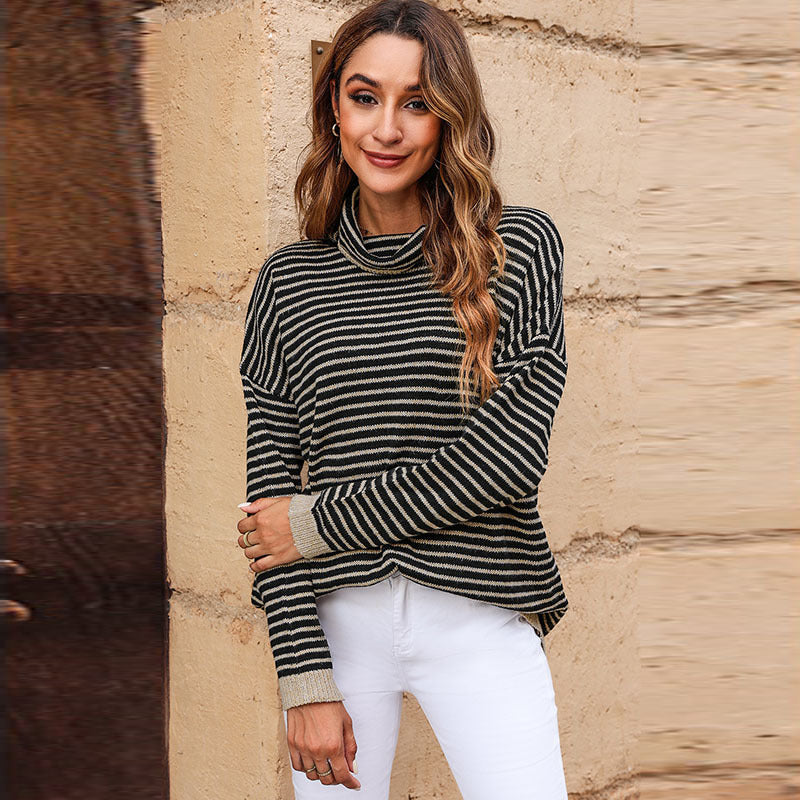 Drune | Wollmischung Damen Rollkragenpullover mit Langen Ärmeln