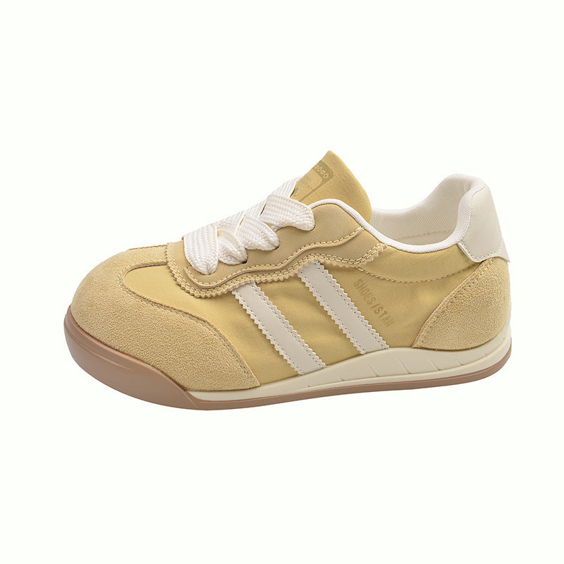Damen Bequeme Sneakers mit elastischen Schnürsenkeln und dämpfender Sohle Drune