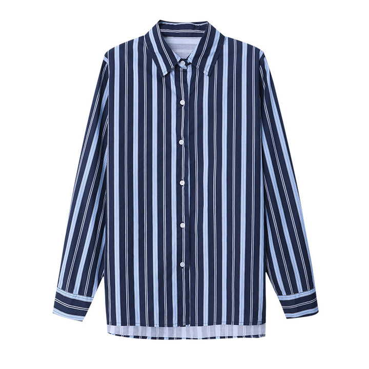 Damen Klassische Bluse mit gestreiftem Design und modernem Schnitt Drune