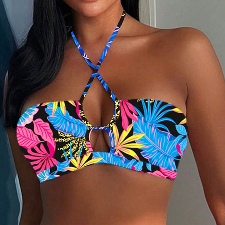 Damen Bandeau-Bikini-Top mit kreativen Cut-Out-Details Drune