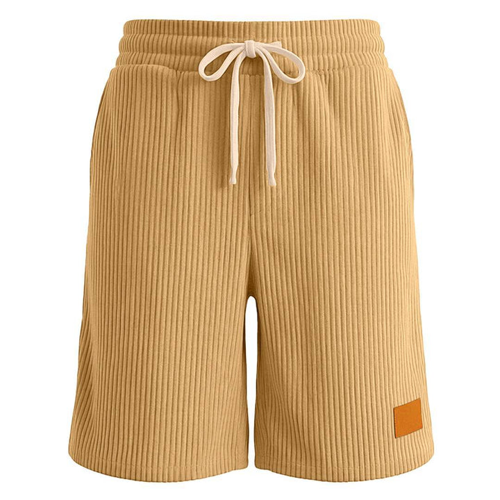 Herren nan Feincord-Shorts mit elastischem Tunnelzugbund, Kordelzug und tiefen Eingrifftaschen Drune