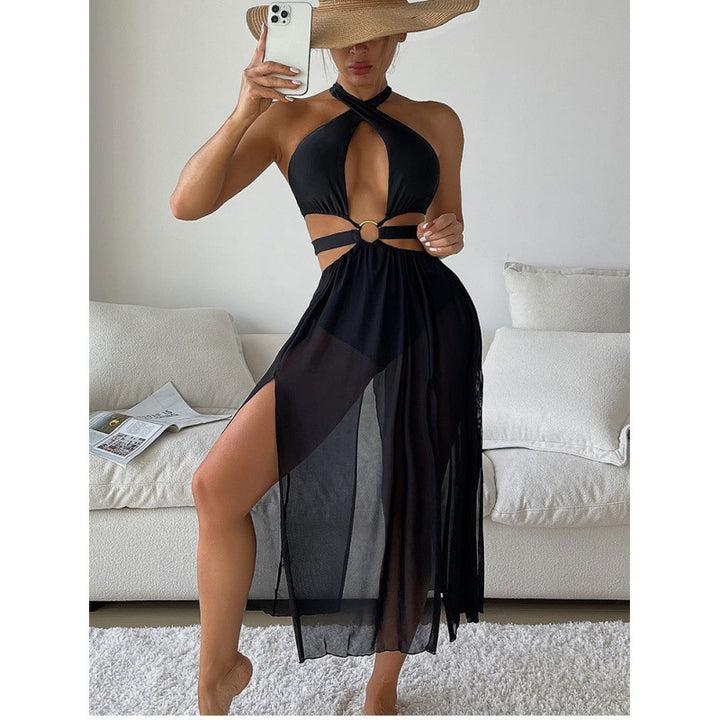 Damen Strandkleid mit raffiniertem Wickel-Design und eleganten Cut-Outs Drune