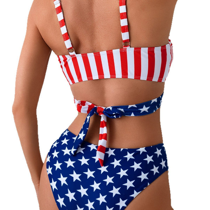 Damen Hochgeschnittener Bikini mit innovativem Wickeldesign Drune