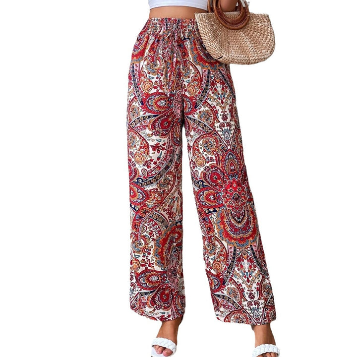Damen weite Palazzo-Hose im eleganten Paisleymuster Drune