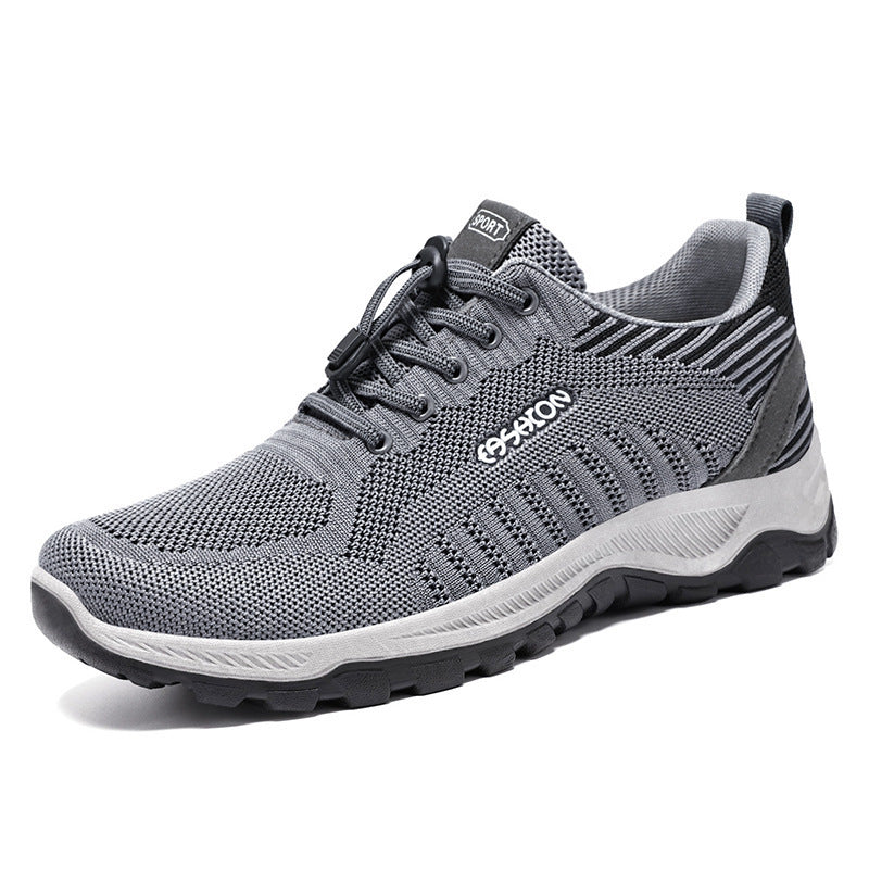 Herren nan flexible Mesh-Trailrunner mit stoßdämpfender EVA-Zwischensohle, Schnellzug-Schnürung und griffiger Outdoor-Profilsohle Drune