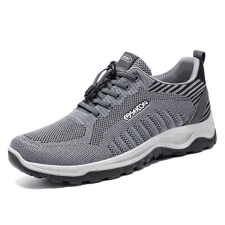 Herren nan flexible Mesh-Trailrunner mit stoßdämpfender EVA-Zwischensohle, Schnellzug-Schnürung und griffiger Outdoor-Profilsohle Drune