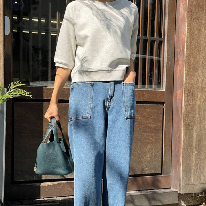 Damen legeres Sweatshirt mit 3/4-Ärmeln Drune